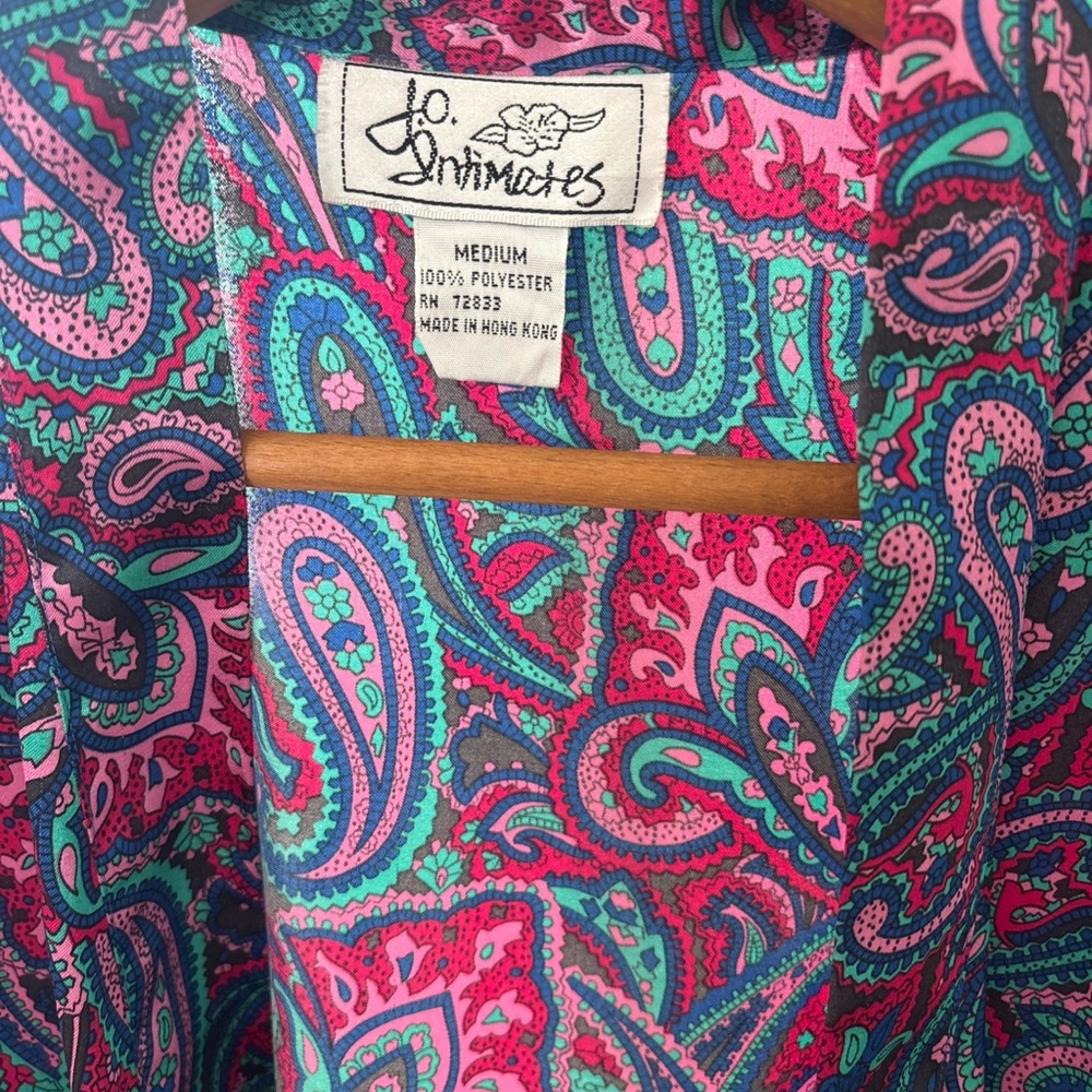 Paisley Patterned Robe Vintage Medium - Picture 4 of 7